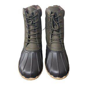 Weatherproof Vintage Mens Olive Green Adam II Lace Up Ankle Duck Boots Size 8 M